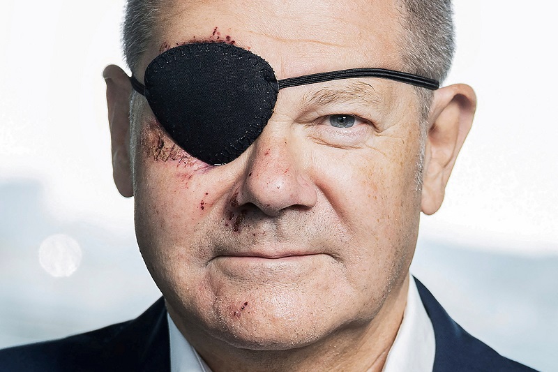 Olaf Scholz Sparks Pirate Memes With Eye Patch Photo Sawt Beirut