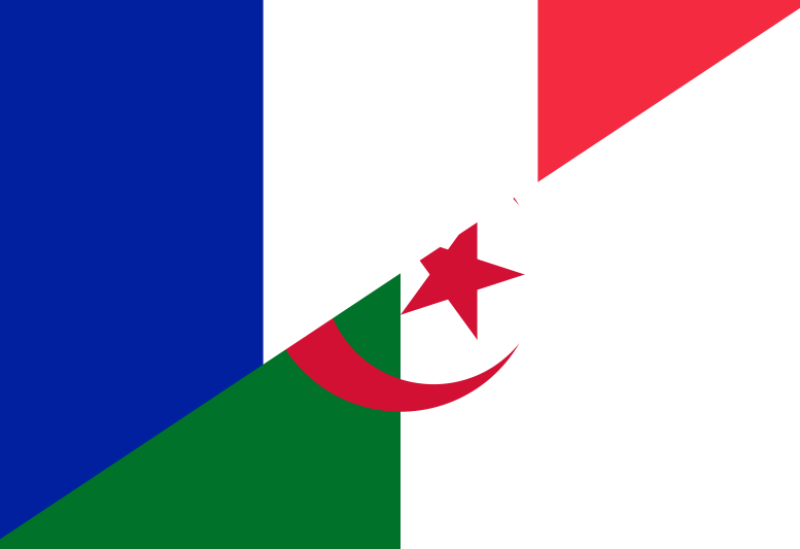 The French and Algerian flags