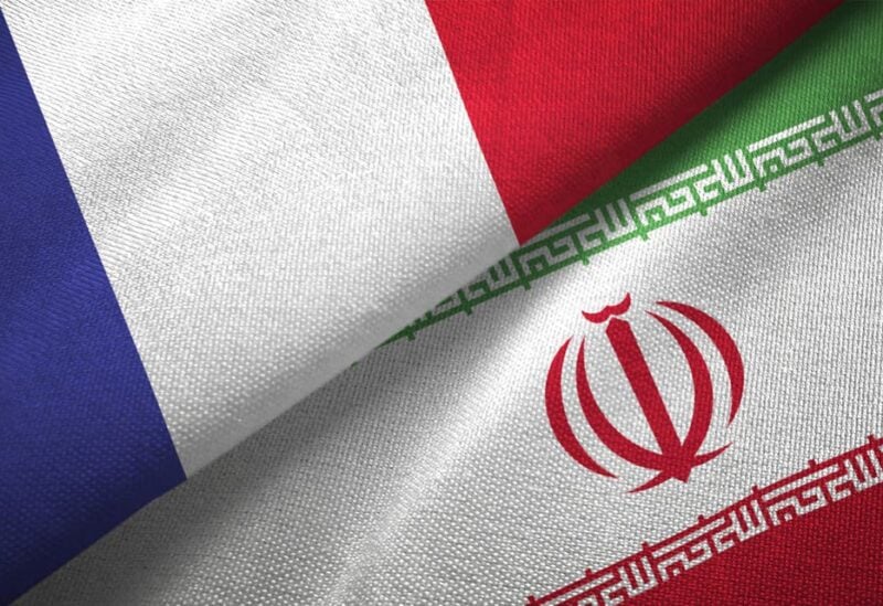 French and Iranian flags.