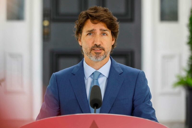Canada's Prime Minister Justin Trudeau attends a news conference in Ottawa