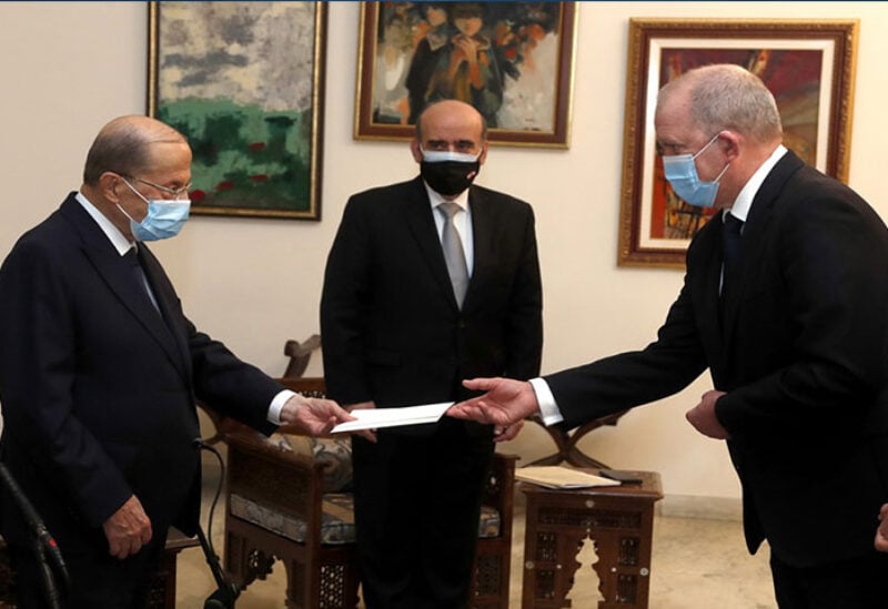 President of the Republic Michel Aoun recieving credentials