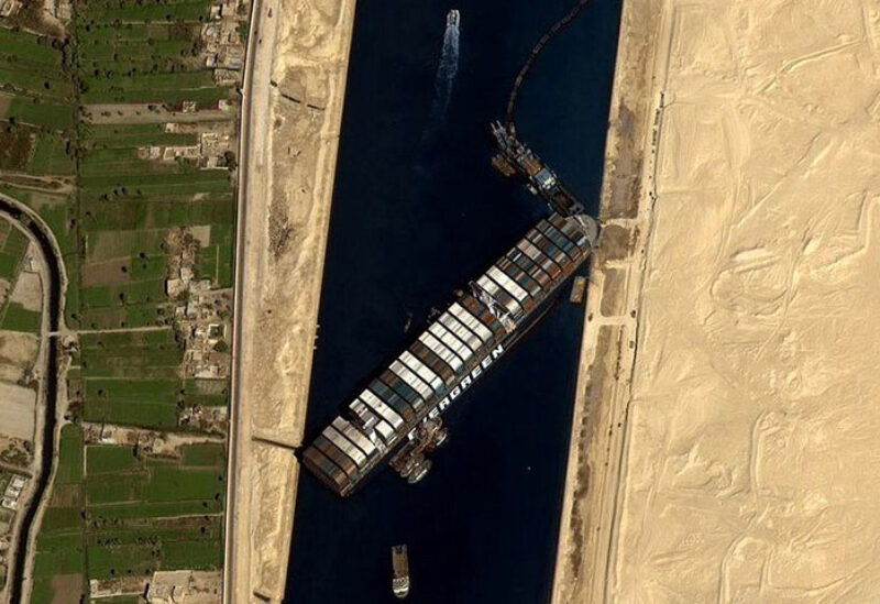 Ship blocking Suez Canal