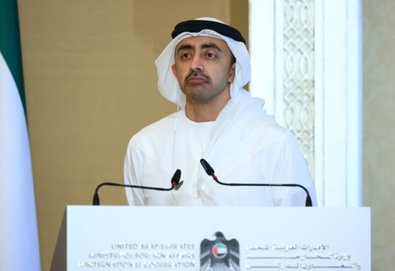 UAE's Foreign Minister Abdullah Bin Zayed Al Nahyan