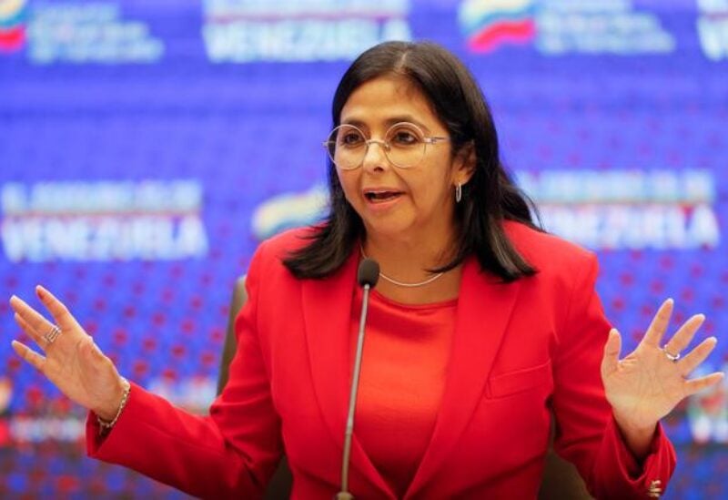 FILE PHOTO: Venezuela's Vice President Delcy Rodriguez speaks during a news conference in Caracas, Venezuela January 11, 2021.