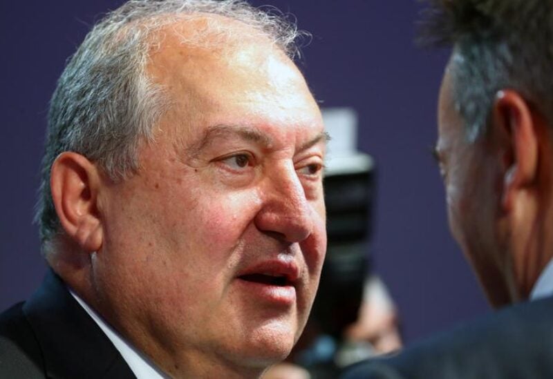 FILE PHOTO: Armenia's President Armen Sarkissian attends the opening of the 50th World Economic Forum (WEF) in Davos, Switzerland January 20, 2020.