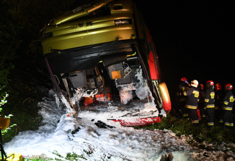 Bus crash in Poland