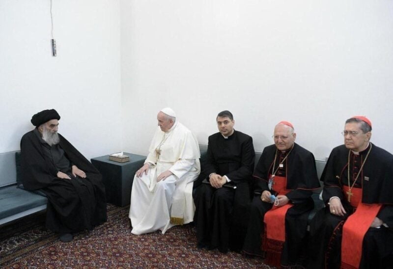 Pope Francis meets with Iraq’s top Shi’ite cleric Grand Ayatollah Ali al-Sistani