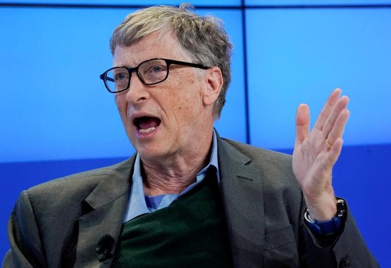 FILE PHOTO: Bill Gates, Co-Chair of Bill & Melinda Gates Foundation, gestures as he speaks during the World Economic Forum (WEF) annual meeting in Davos, Switzerland January 25, 2018.