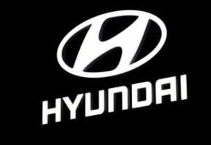 FILE PHOTO: A Hyundai booth displays the company logo at the North American International Auto Show in Detroit, Michigan, U.S. January 16, 2018.