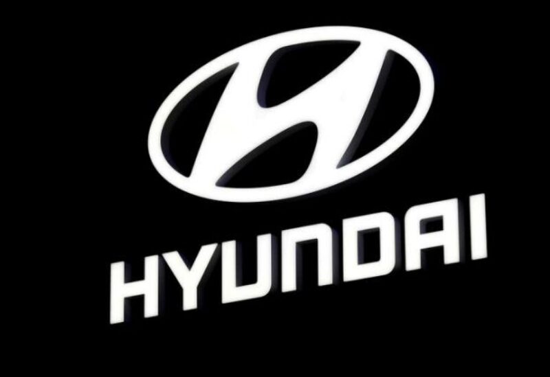 FILE PHOTO: A Hyundai booth displays the company logo at the North American International Auto Show in Detroit, Michigan, U.S. January 16, 2018.