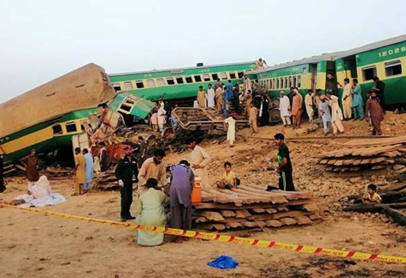 Archive photo of a train accident in Pakistan