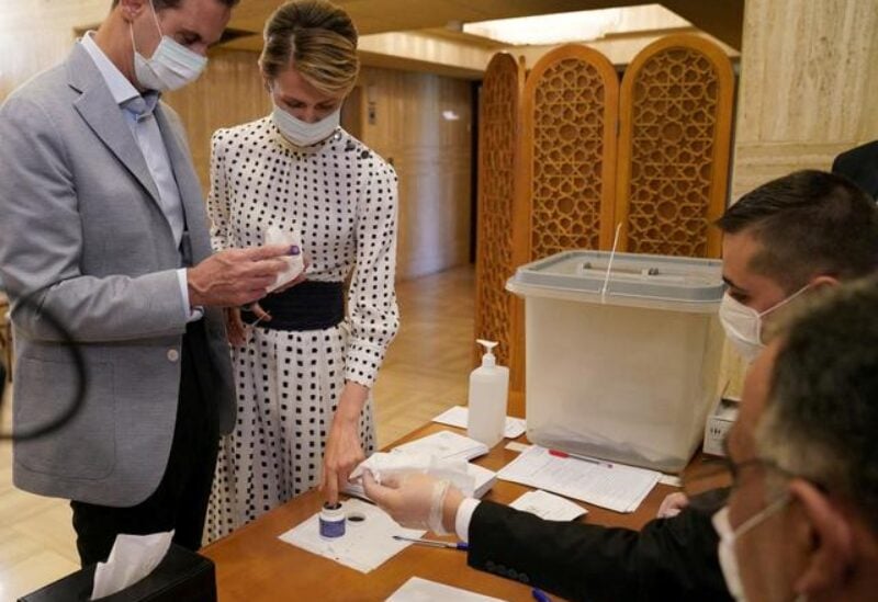 Syria's President Bashar al-Assad with his wife Asma al-Assad.