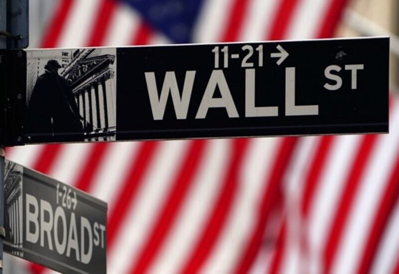 A Wall Street sign outside the New York Stock Exchange