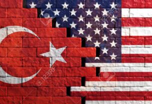 American and Turkish flags