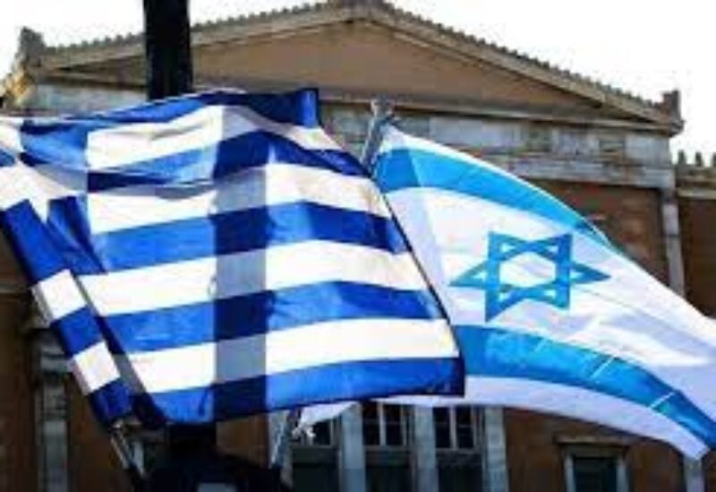 Israeli and Greek flags