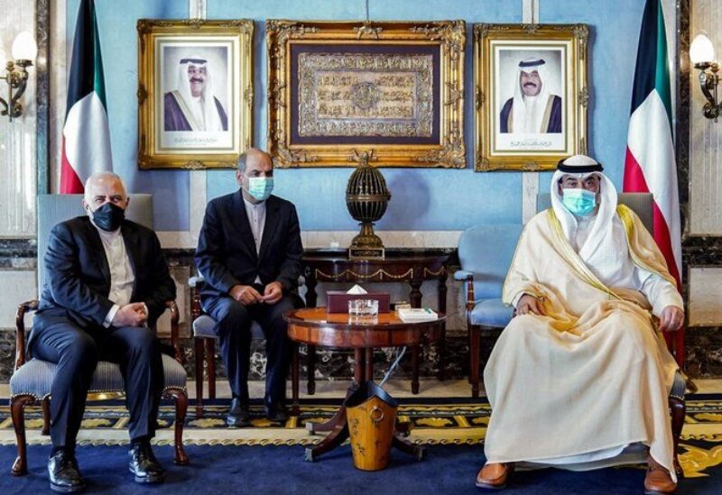 Kuwait’s PM Sheikh Sabah al-Khaled al-Sabah with Iranian Foreign Minister Mohammad Javad Zarif