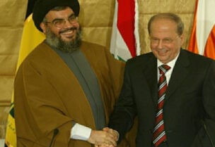 President Aoun with Nasrallah