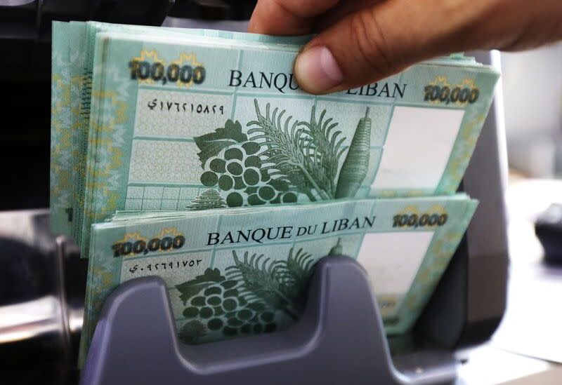 Lebanese pound banknotes