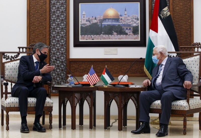 Anthony Blinken and Mahmoud Abbas