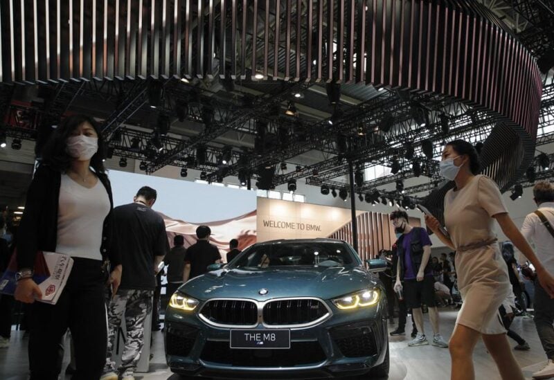 BMW M8 model on display at the Auto China 2020
