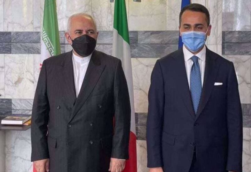 Iran's Foreign Minister Mohammad Javad Zarif meets his Italian counterpart Luigi Di Maio