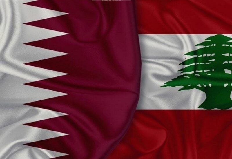 Lebanese and Qatari flags