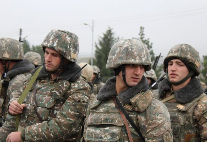 Members of Armenian army forces