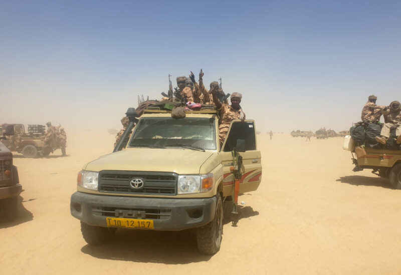 Chadian Army members are seen during an operation against rebels in Ziguey, Kanem Region, Chad on April 19, 2021.