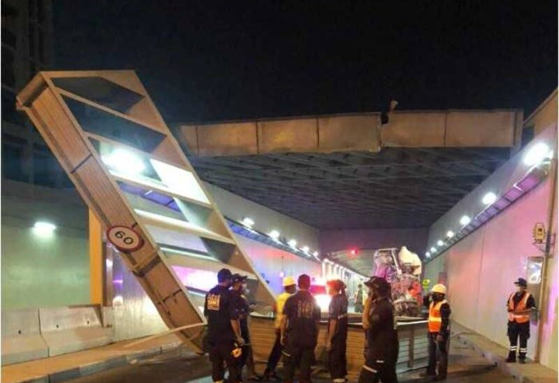 Dubai, lorry crash