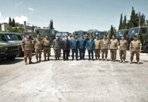 Lebanese army receives military vehicles from China