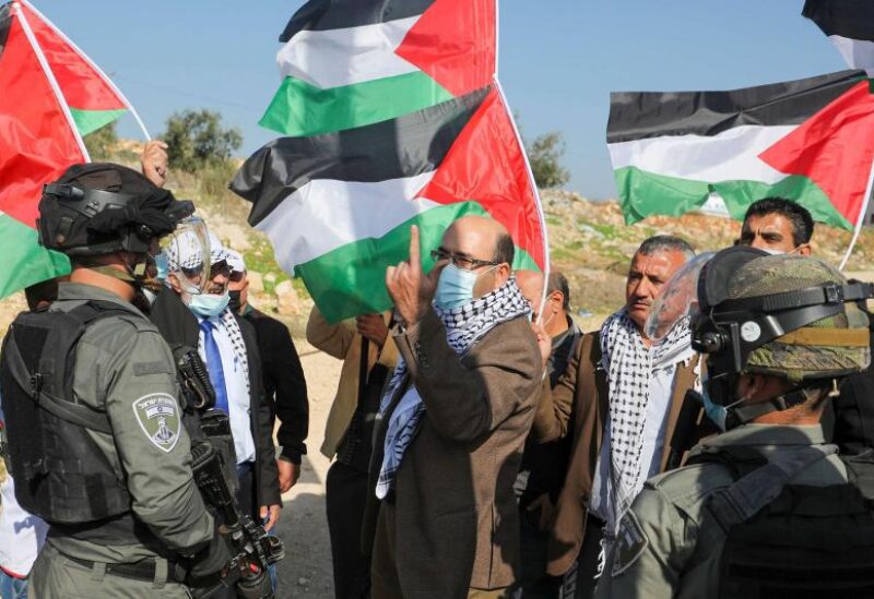 Palestinian demonstration against settlement's expansion