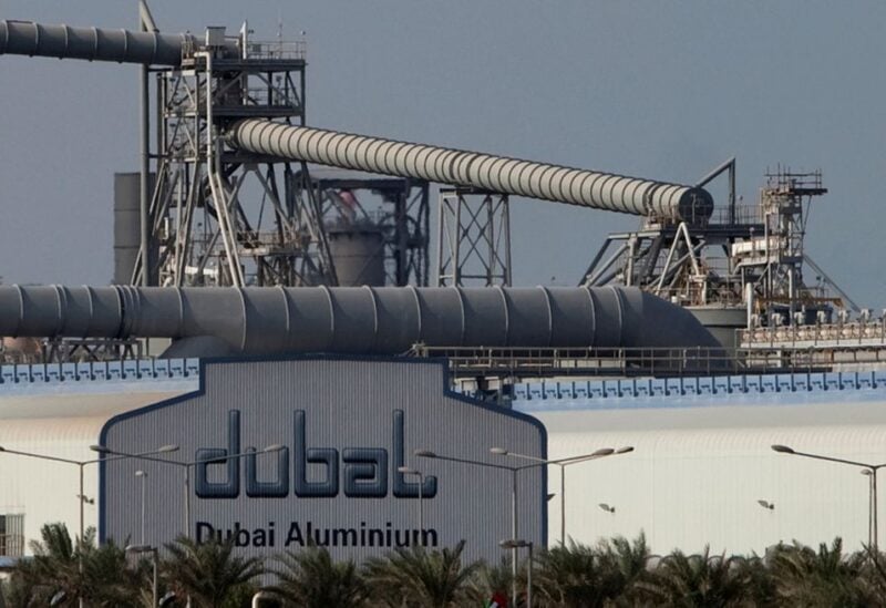 The Dubai Aluminium logo is seen in the Jebel Ali area of Dubai December 2, 2009. REUTERS/Steve Crisp