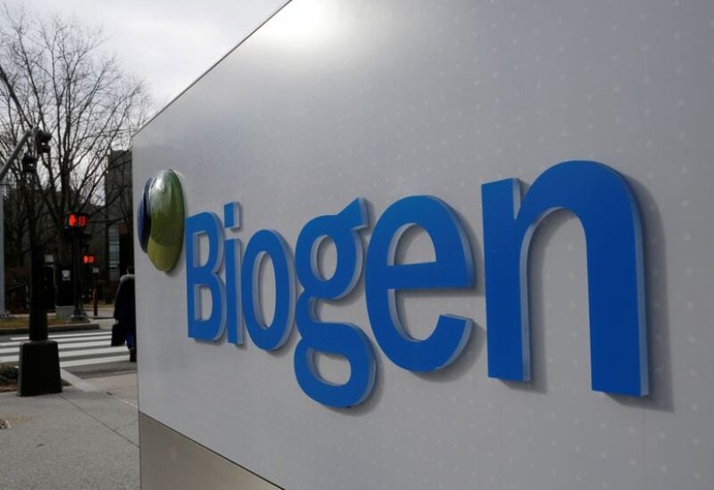 FILE PHOTO: A sign marks a Biogen facility in Cambridge, Massachusetts, U.S. January 26, 2017. REUTERS/Brian Snyder