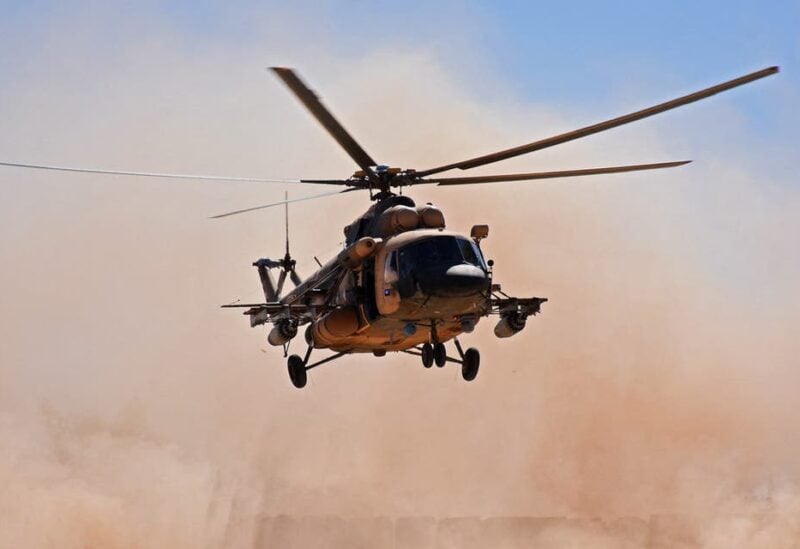 An Iraqi military helicopter lands near the al-Qaim border crossing between Syria and Iraq on November 1, 2018. (File photo: AFP)