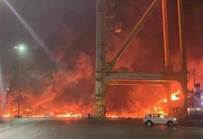 Fire breaks out at Jebel Ali Port in Dubai