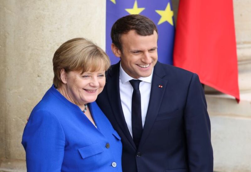French President Macron and German Chancellor Angela Merkel