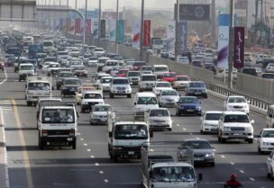 Traffic moves along Sheikh Zayed road in the heart of Dubai, 15 March 2007. (File photo: AFP)