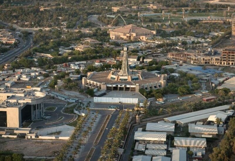 A general view taken from a helicopter shows the Baghdad clock tower in Harthiya Sqaure in the west of the Iraqi capital. (File photo: AFP)