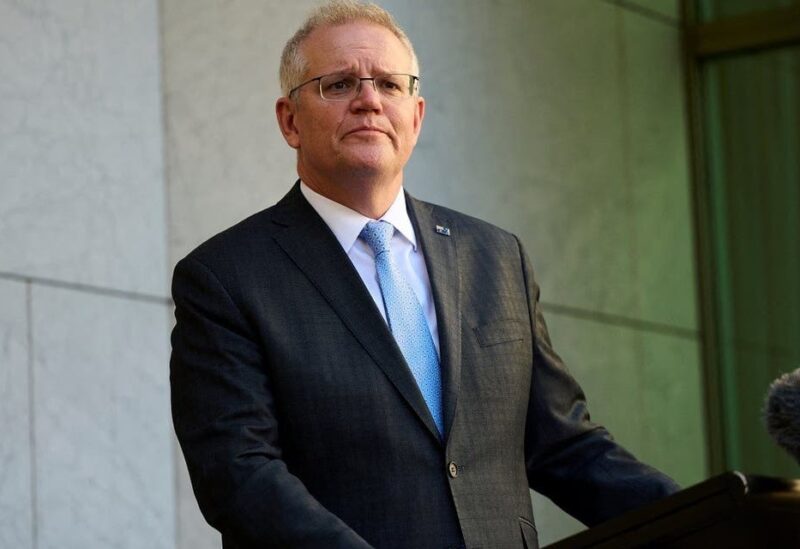 Australian Prime Minister Scott Morrison speaks during a press conference at Parliament House in Canberra on August 17, 2021. (AFP)