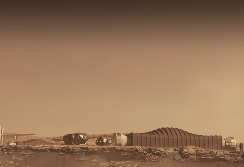 Mars Dune Alpha Conceptual Render: Visualization on Mars. (Photo Credit: ICON via Nasa.gov)