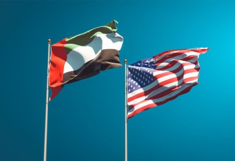 American and Emirati flags