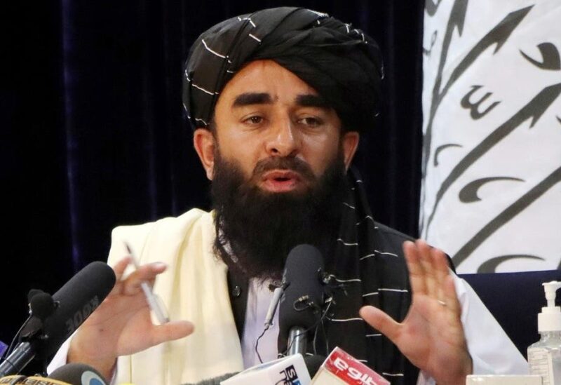 Taliban spokesman Zabihullah Mujahid speaks during a news conference in Kabul, Afghanistan August 17, 2021. (Reuters)