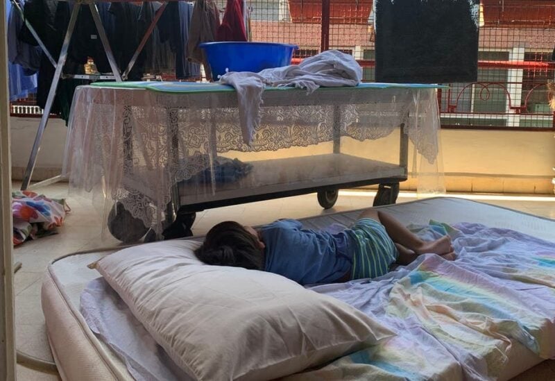 Many people have been grabbing their mattresses and sleeping on their balconies in the hope of catching a night breeze. (Image: Reem Khamis)