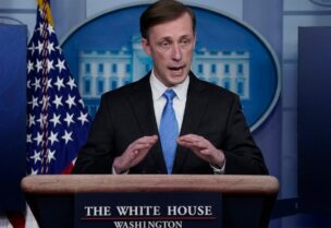 National Security Adivosr Jake Sullivan speaks during a press briefing at the White House, Feb. 4, 2021. (AP)