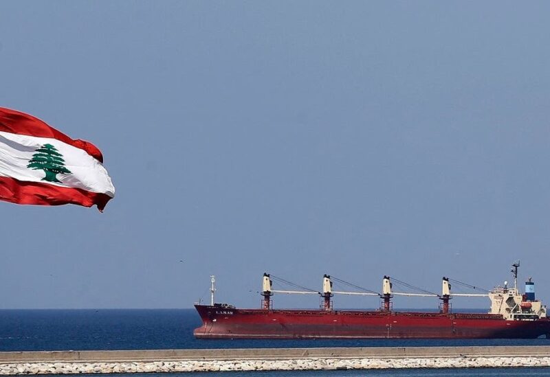 Bulk Carrier LAMAR is seen off the coast of Lebanon's capital Beirut, on September 14, 2021. (Reuters)