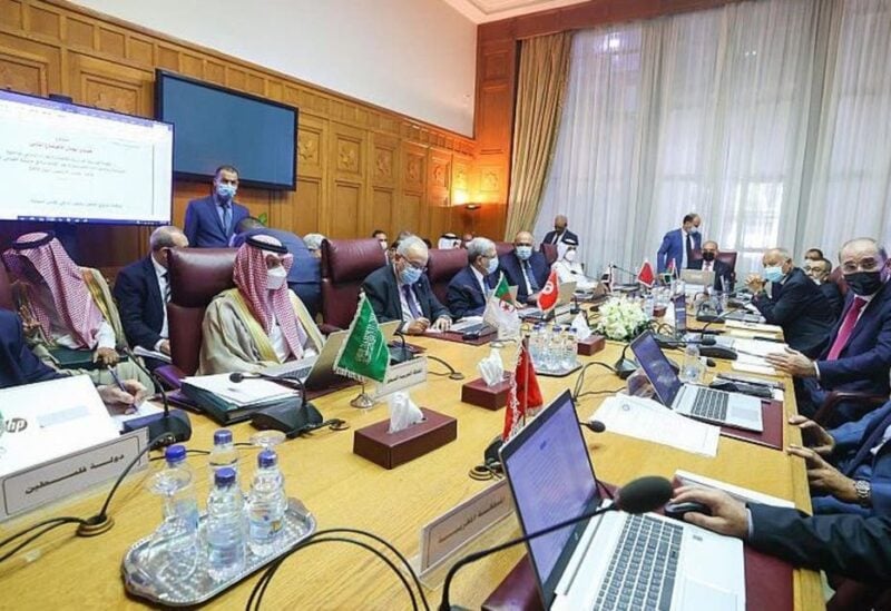 Saudi Arabia’s Minister of Foreign Affairs Prince Faisal bin Farhan during a meeting with the Arab Ministerial Committee. (SPA)