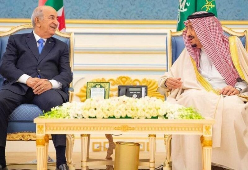 Saudi Arabia’s King Salman meets with Algerian President Abdelmadjid Tebboune. (File photo: SPA)
