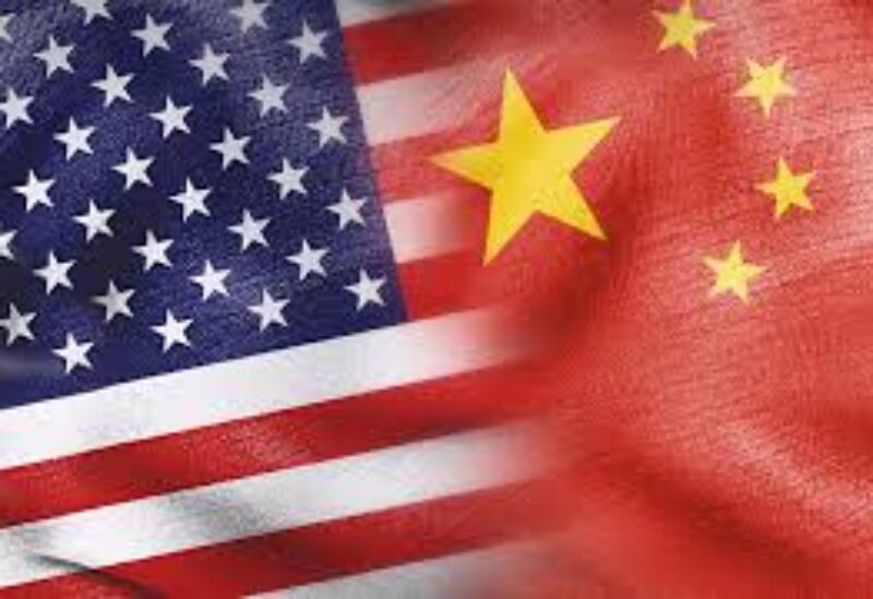 American and Chinese flags