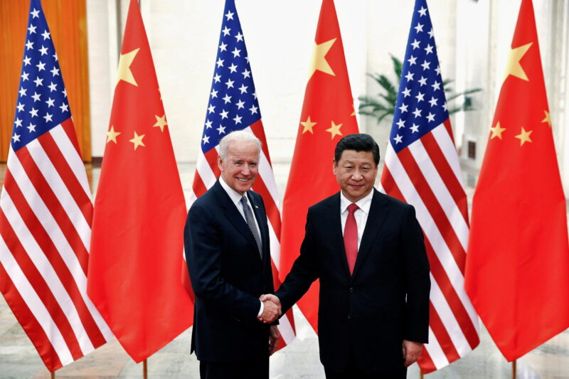 Chinese President Xi Jinping and the American President Joe Biden