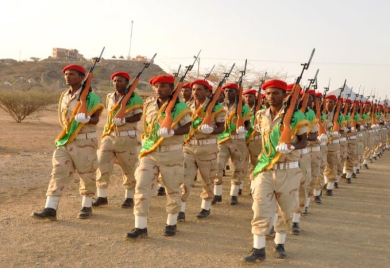 Troops in Eritrean uniforms